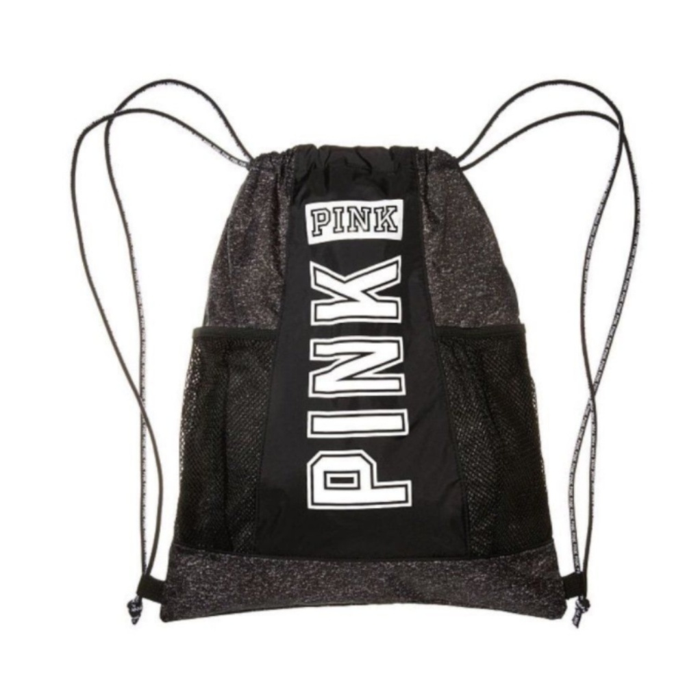 Victoria Secret PINK Drawstring Backpack Black